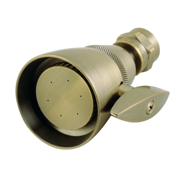 Shower Head, Antique Brass, Wall Mount